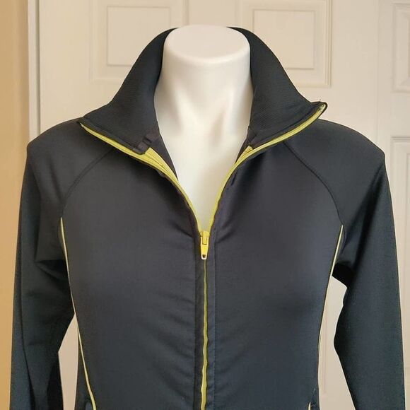 Forever 21 black zip athletic jacket sz M - Picture 2 of 10